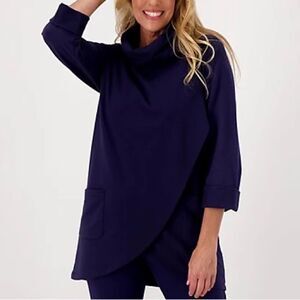 Studio Park x Jayne Brown French Terry Cowl Neck Tunic